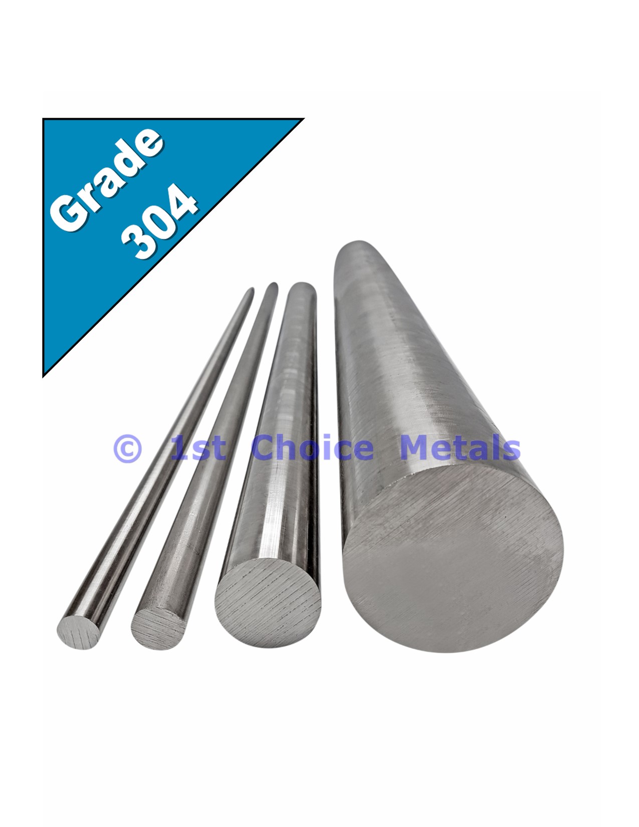 NEW Stainless Steel 303 Round Solid Bar 1/4" to 2" Dia 100mm to 1000mm Long 