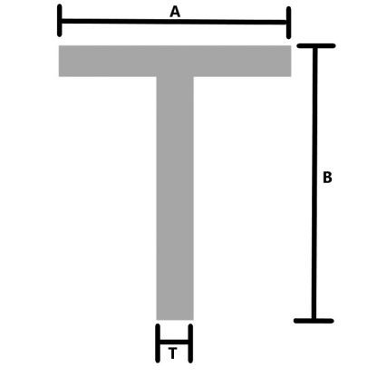 Aluminium T section