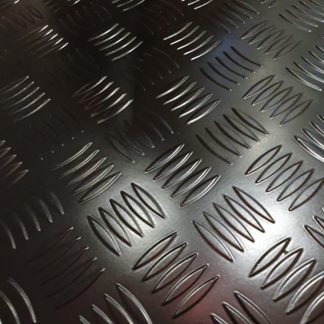 2mm BLACK Aluminium Chequer Plate  - Full Sheets