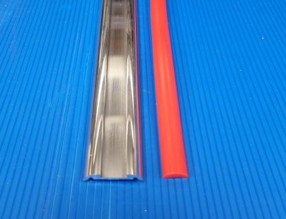 Polished Herzim Rail + Red PVC Insert - Image 6