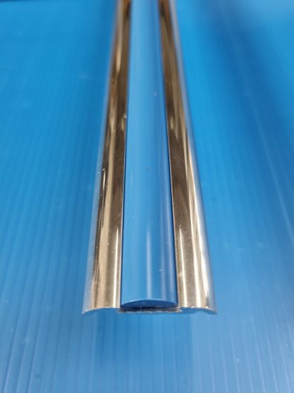 Polished Herzim Rail + Blue PVC Insert