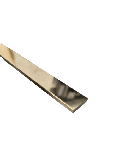 1/2 x 1/8 (12.7mm x 3.18mm) Mirror Polished Brass Flat Bar