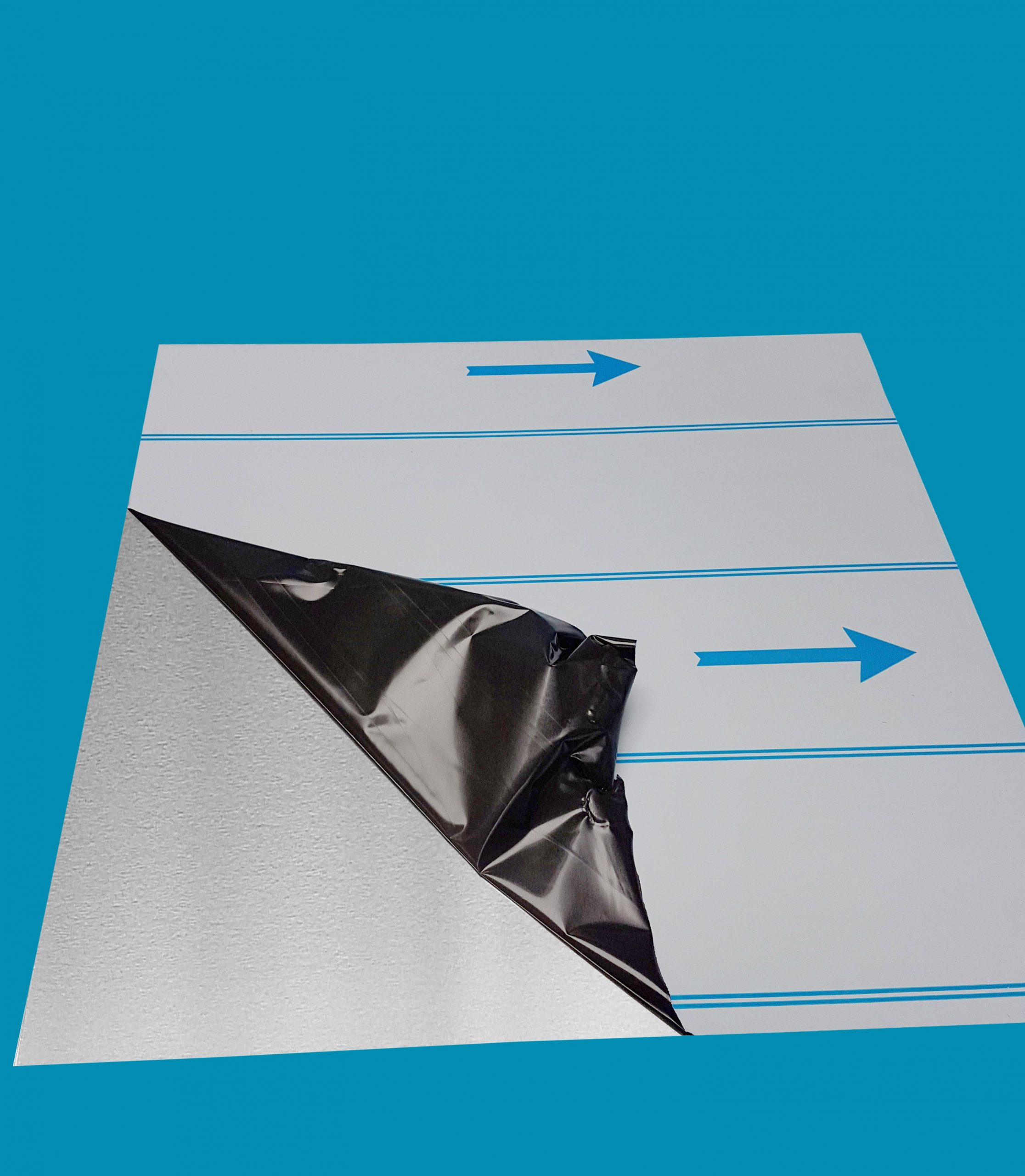 aluminium sheet 1mm poly coated protection to both faces 125mm x 125mm x 1mm Various sizes 